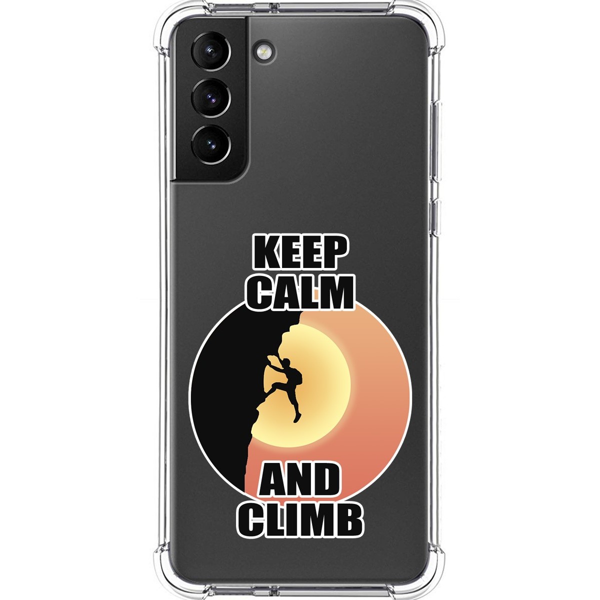 Tumundosmartphone Funda Silicona Antigolpes para Samsung Galaxy S21+ Plus 5G diseño Hombre Escalada Dibujos