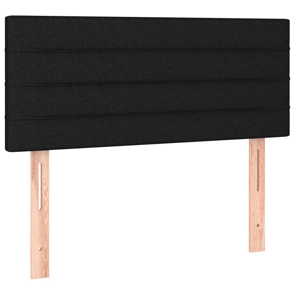 vidaXL Cabecero con LED de tela negro 90x5x78/88 cm