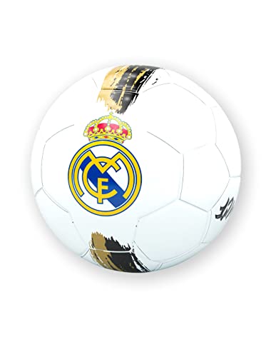 Real Madrid - Balón Real Madrid con Escudo a Todo Color - Talla 5