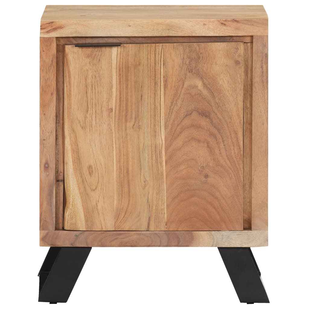 Vidaxl Mesita de Noche Acacia Maciza 40x30x50 Cm