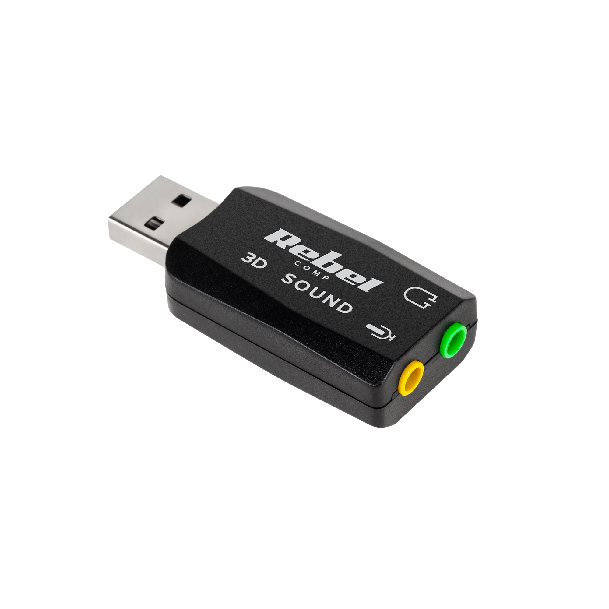 Tarjeta de sonido USB Rebel 3D Sound Virtual 5.1 Plug and Play