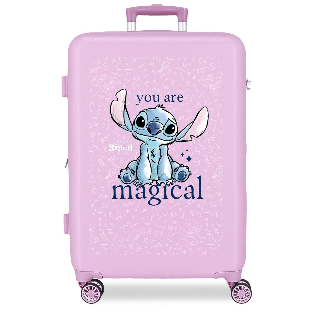 Maleta mediana Stitch you are magical lila 46x65x23 cm