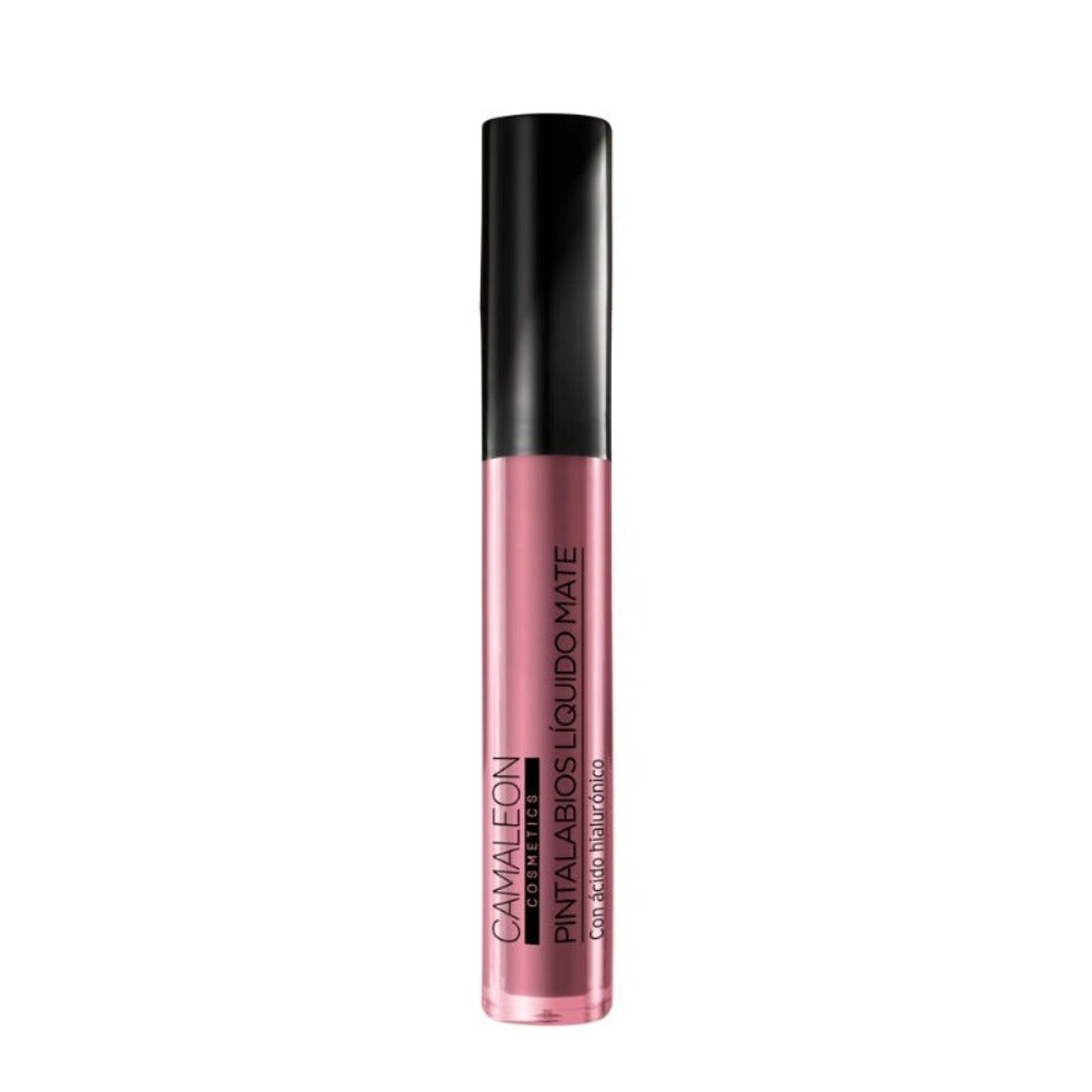 Labial Líquido Mate Camaleon Cosmetics Nude Rosado Rejuvenece y Realza