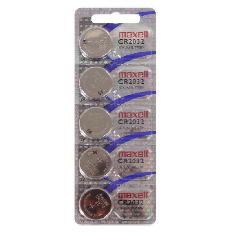 Maxell cr 2032 pack 5 lithium button cell batteries