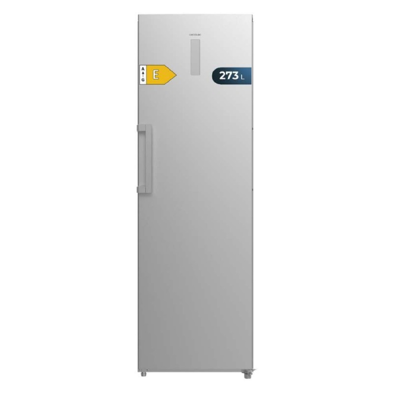 Cecotec Congelador Vertical de 273L Bolero CoolMarket UF 273 Inox E. 185cm de Altura, Total No Frost, Motor Inverter Plus
