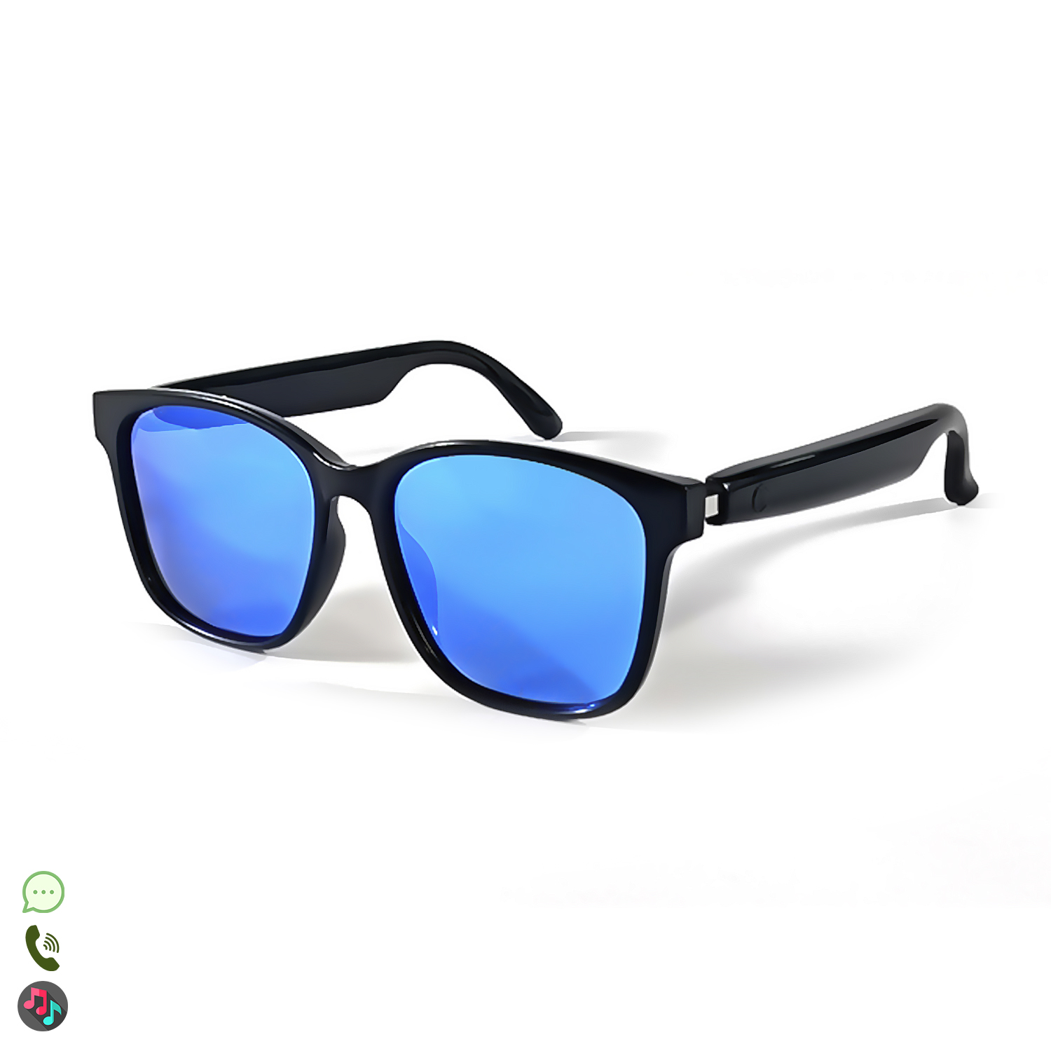 DAM Gafas inteligentes GS08, llamada bluetooth, asistente de voz, control remoto de la cámara. 15x14,5x5,3 Cm.