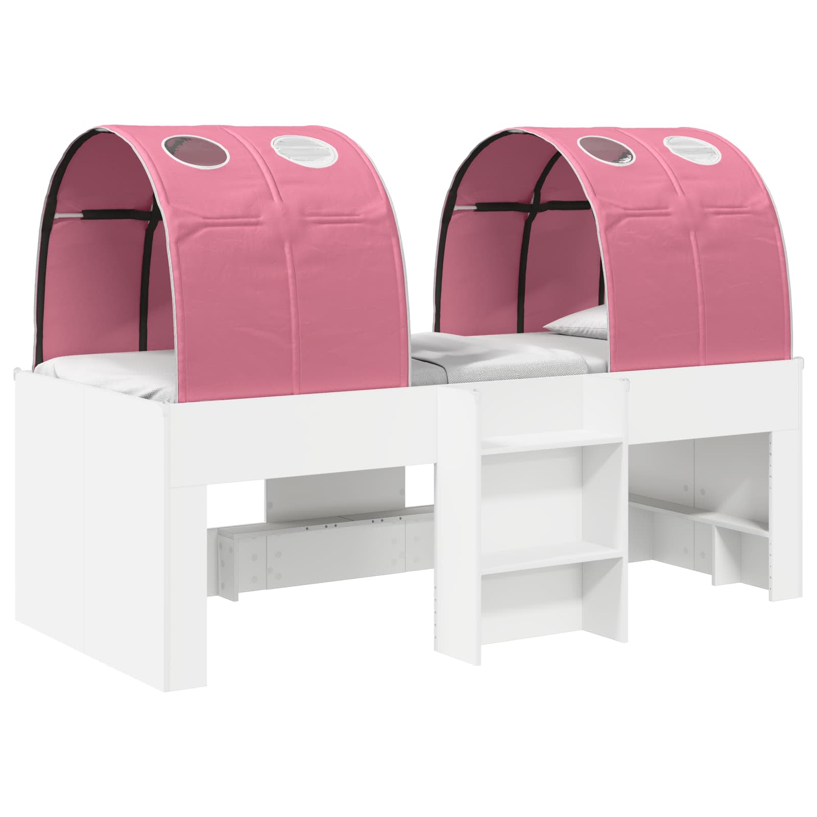 vidaXL Cama alta para niños con túnel 3 uds. 90 x 200 cm Multicolor