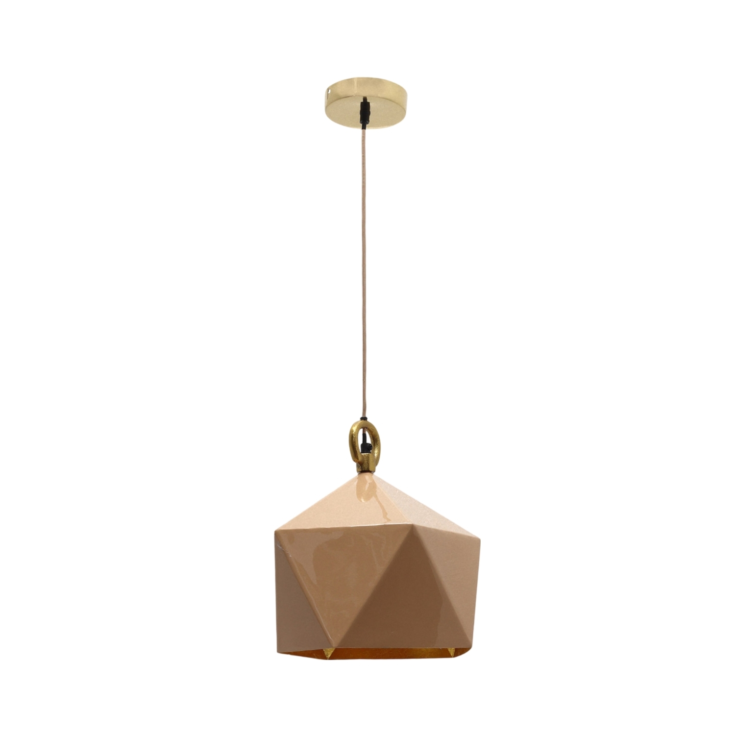 Ledkia Lámpara Colgante Metal Gold Elia Beige