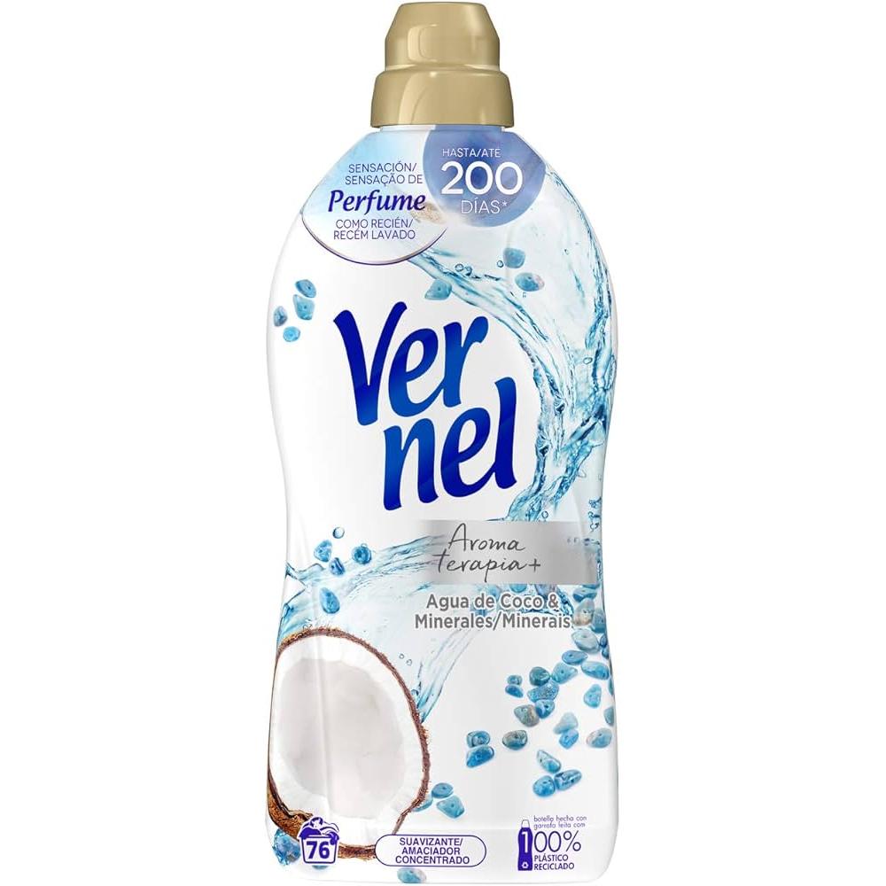PACK de 8??60 lavados Vernel Suavizante Aromaterapia(maldivas-delicado-té blanco/ chá)-PACK de 8??55 lavados lirio irresistible-PACK de 8??55 lavados Cielo Azul/PACK de 6??76 lavados Coco & Minerals