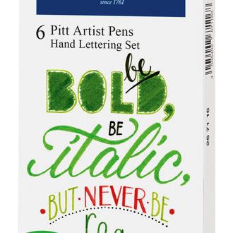 FABER SET 6 ROTULADORES PINCEL FABER CASTELL PITT HAND LETTERING ROTULADORES Y MARCADORES