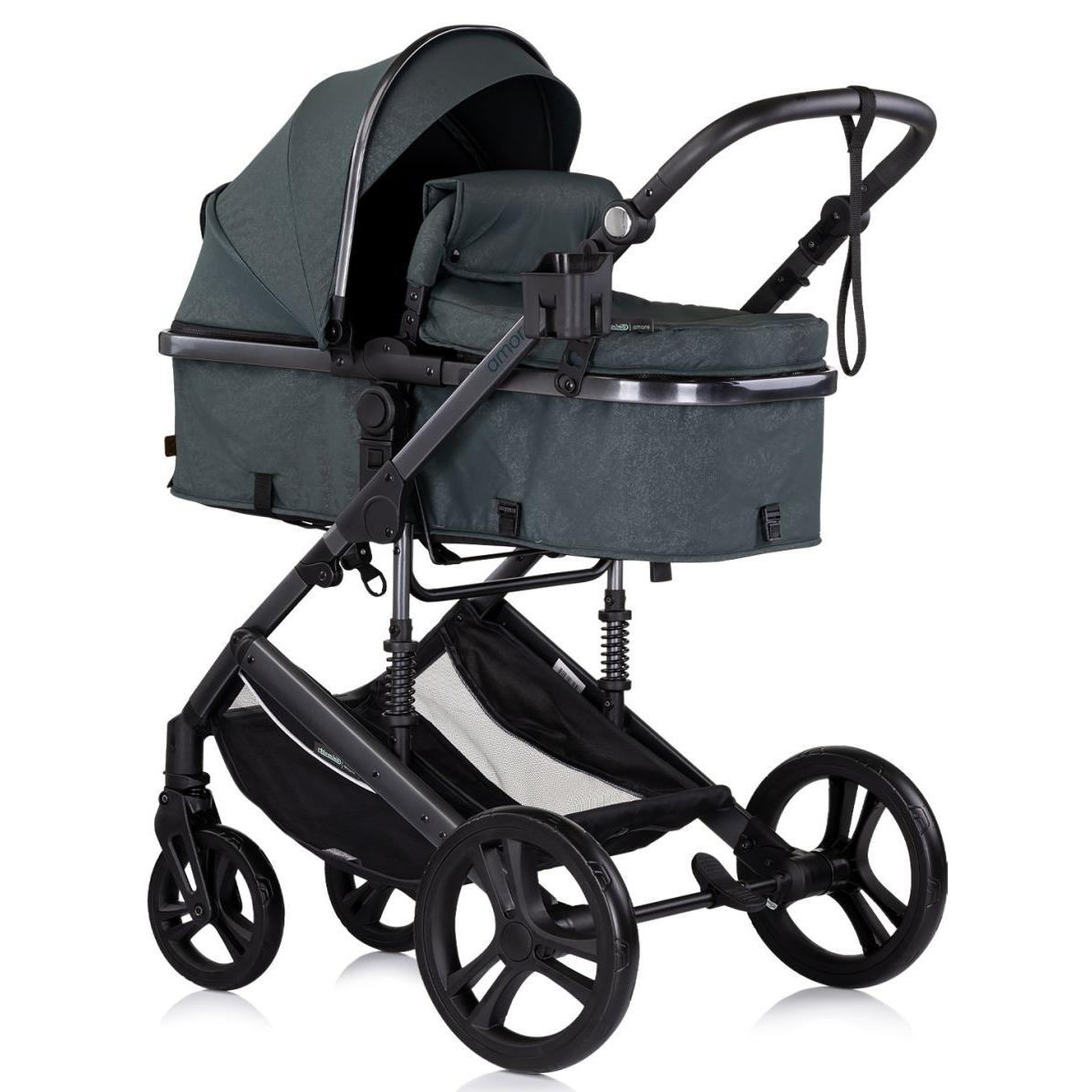 Carrito de Bebé AMORE Chipolino Dúo Convertible con Asiento Transformable en Capazo y Reversible