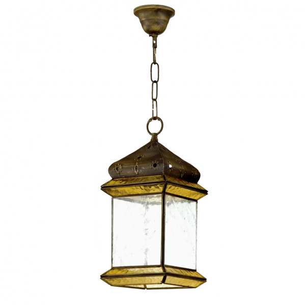 Mi Lampara - Colgante Doble 1l. Marron/beis Cilind (50/40/reg)