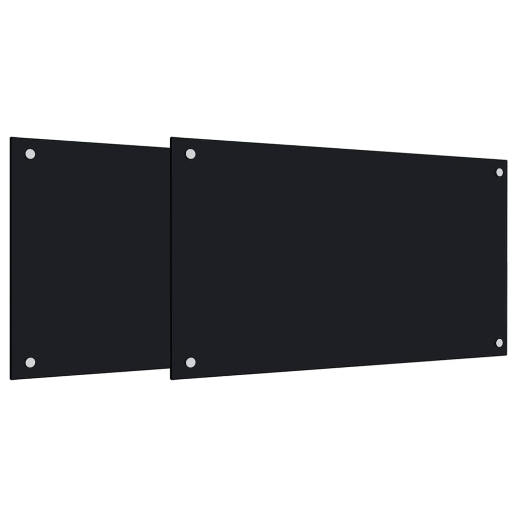 vidaXL Salpicaderos cocina 2 uds vidrio templado 70x60 cm Color Transparente,  Blanco,  Negro y mas