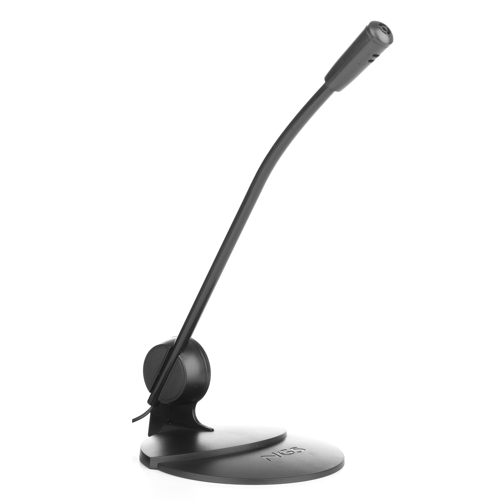 NGS MICRÓFONO DE SOBREMESA PARA ESCRITORIO Y MONITOR. CABLE: 1,8M. COLOR NEGRO