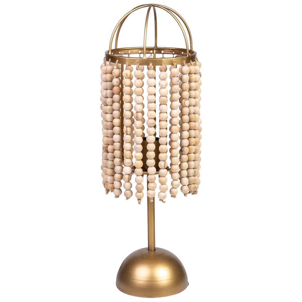 Wonderlust Deco - Lámpara de mesa de metal 19x19x33/61h cm Dorado 19x19x33/61h cm