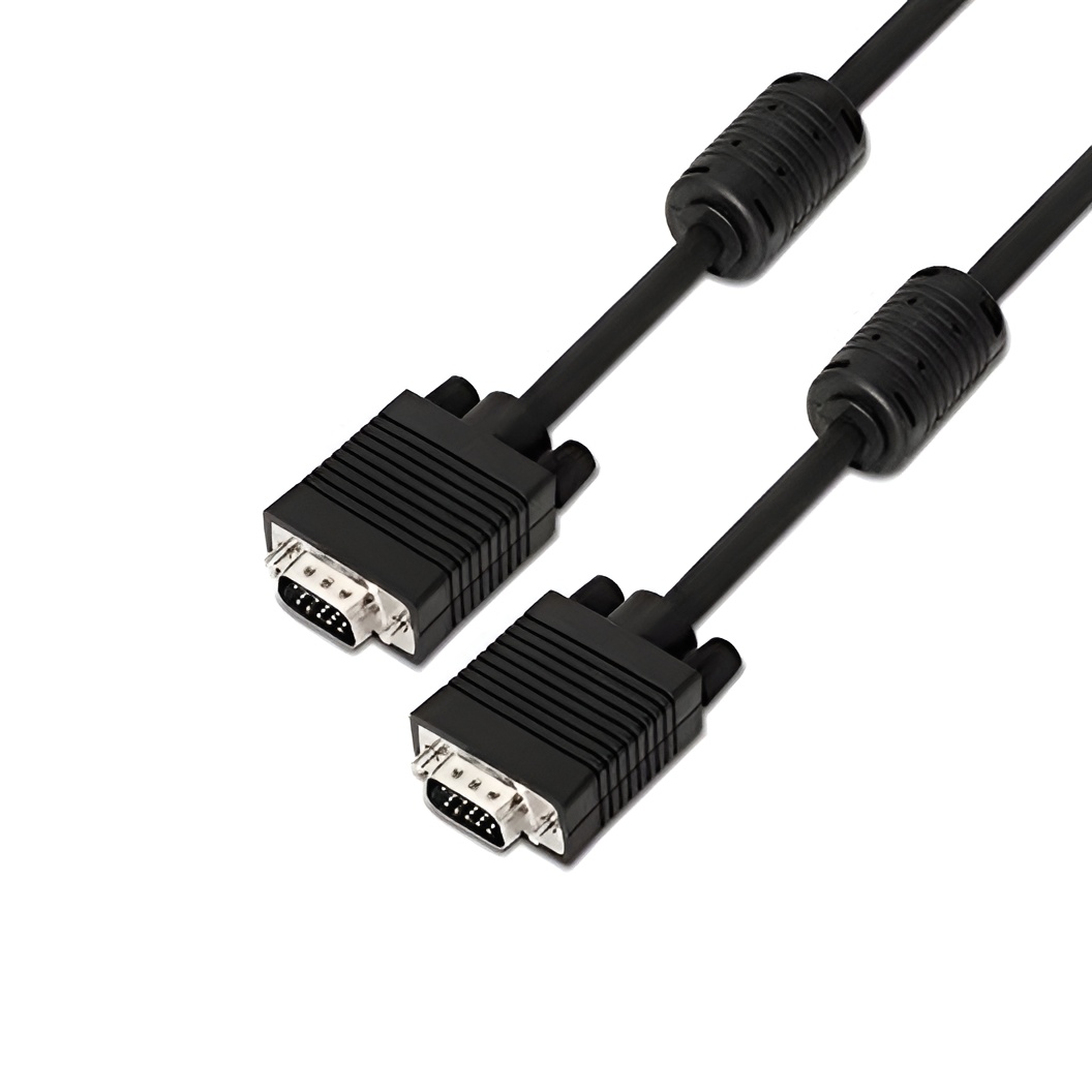 AISENS A113-0071 - Cable SVGA con ferrita DE 1.8 m (para Monitor, televisor y proyector) Color Negro