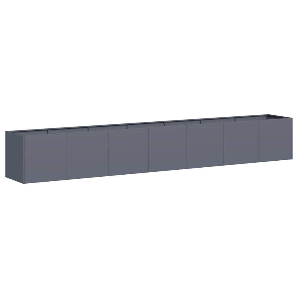 vidaXL Jardinera de acero laminado en frío antracita 280x40x40 cm