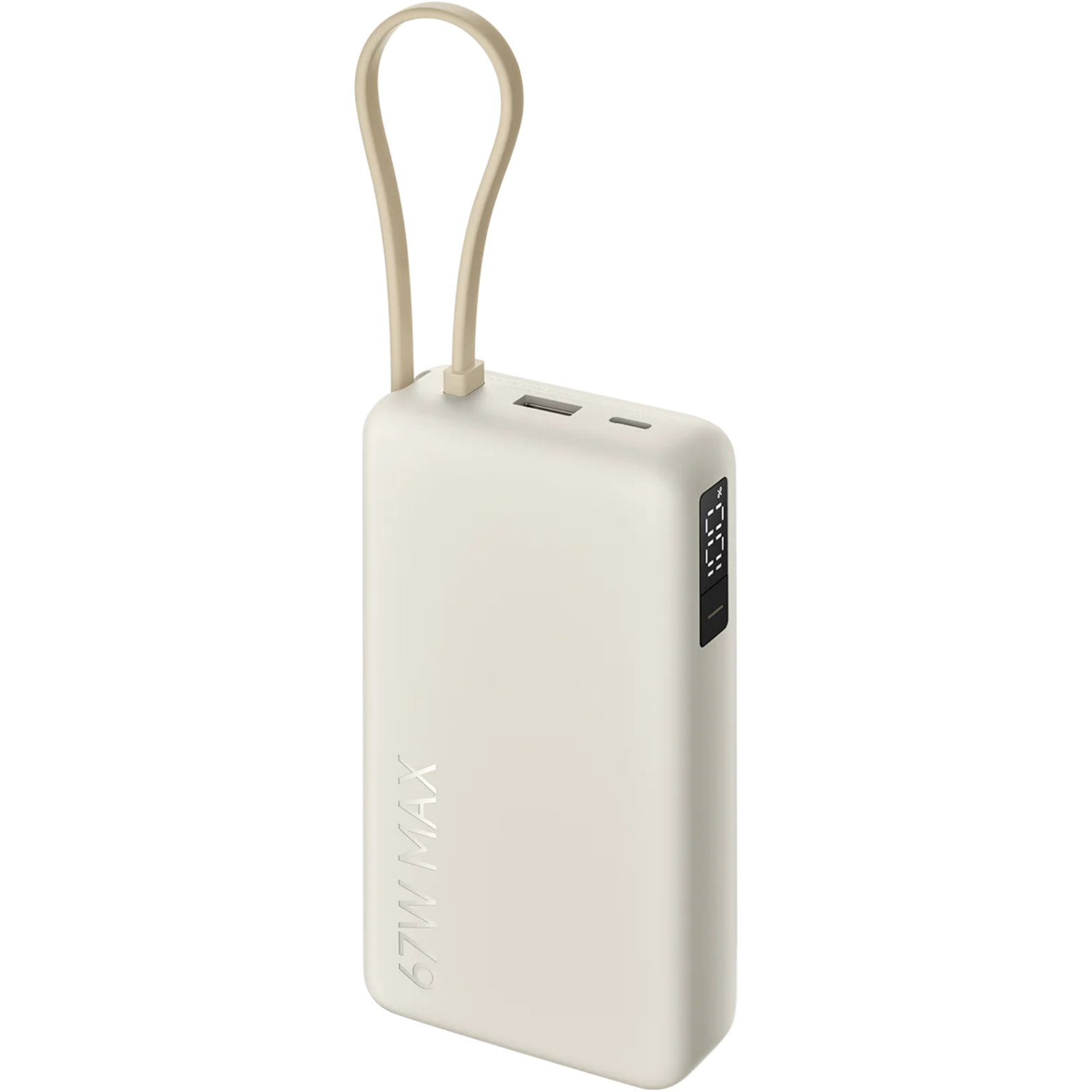 Xiaomi 67W Power Bank 20000 (Integrated Cable) - Carga 67W/65W, Cable USB-C, Pantalla Digital, 3 Puertos, Gran Capacidad