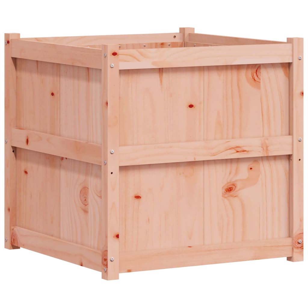 vidaXL Jardinera de madera de pino impregnada 70x70x70 cm Color Pino natural,  Blanco,  Marrón y mas