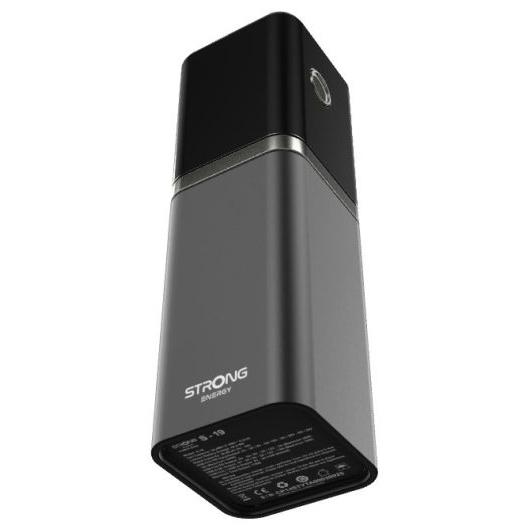 Strong - Powerbank LB10516117 de 12000 mAh con carga rápida, pantalla TFT y salida USB-C para smartphones y tablets, ideal para uso diario y exterior, color gris