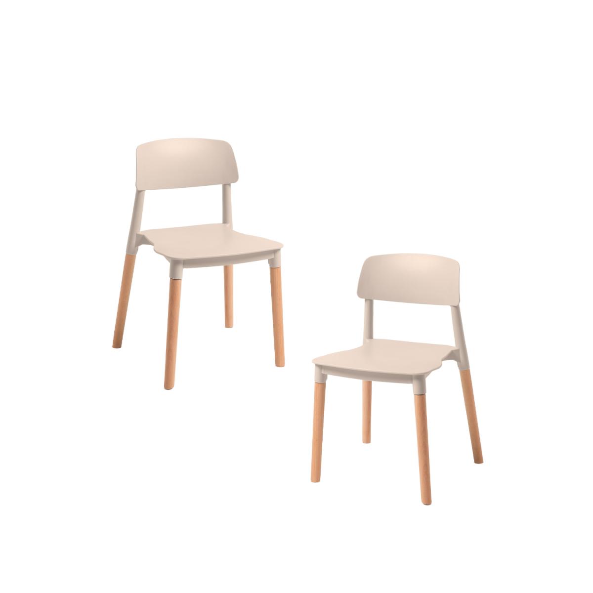 Regalos Miguel - Packs Sillas Comedor - Pack 2 Sillas Estin - Beige