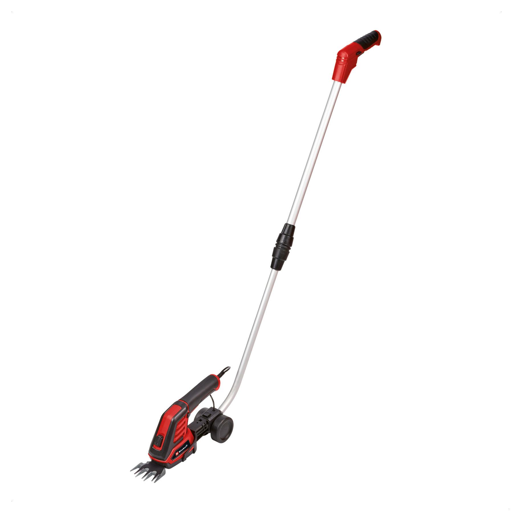 Einhell Tijeras de césped y arbustos con batería GC-CG 3,6/70 Li (batería de Ion de Litio de 3,6 V, 2,0 Ah, Cuchillo de Tijeras de césped de 70 mm, 110 mm, Mango telescópico)