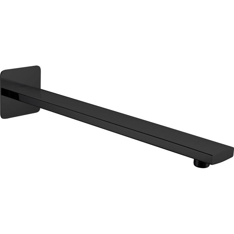 Imex BPC005/NG Tubo rociador de pared horizontal para cabezal de ducha ovalado con acabado negro mate