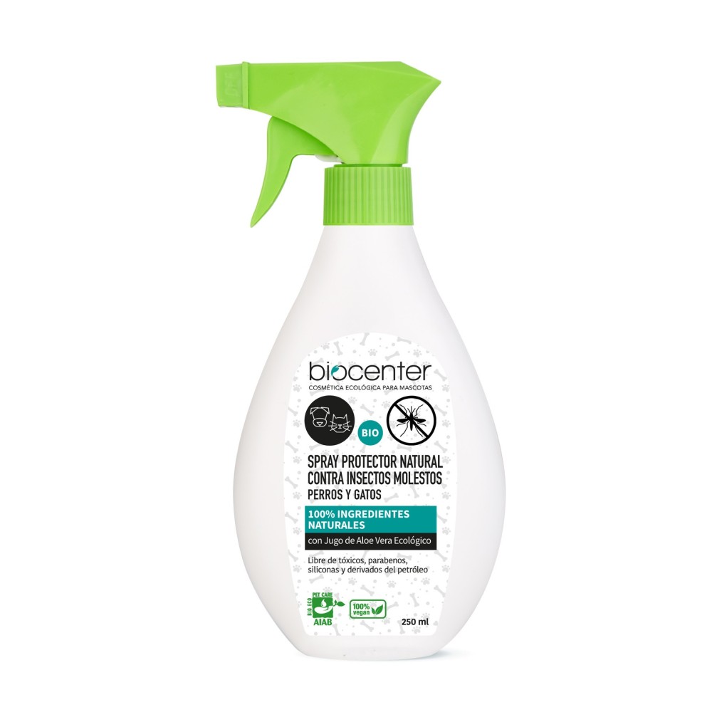 SPRAY ANTI INSECTOS PARA PERROS Y GATOS - NATURAL, ECOLÓGICO, VEGANO
