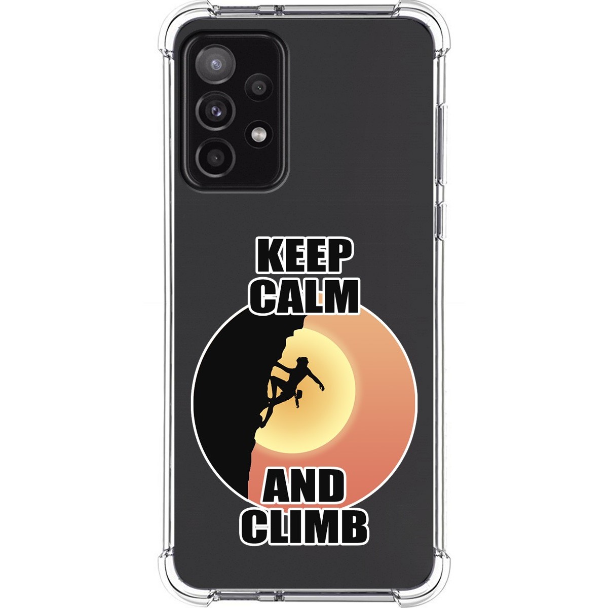 Tumundosmartphone Funda Silicona Antigolpes para Samsung Galaxy A52 / A52 5G / A52s 5G diseño Mujer Escalada Dibujos