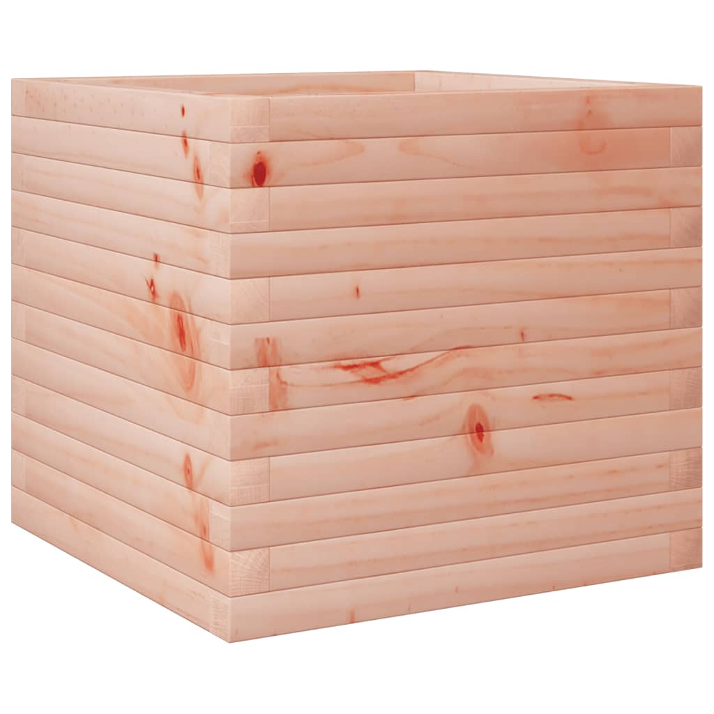 vidaXL Jardinera madera maciza de abeto 50x50x45,5 cm Color Pino natural,  Blanco,  Marrón cera y mas