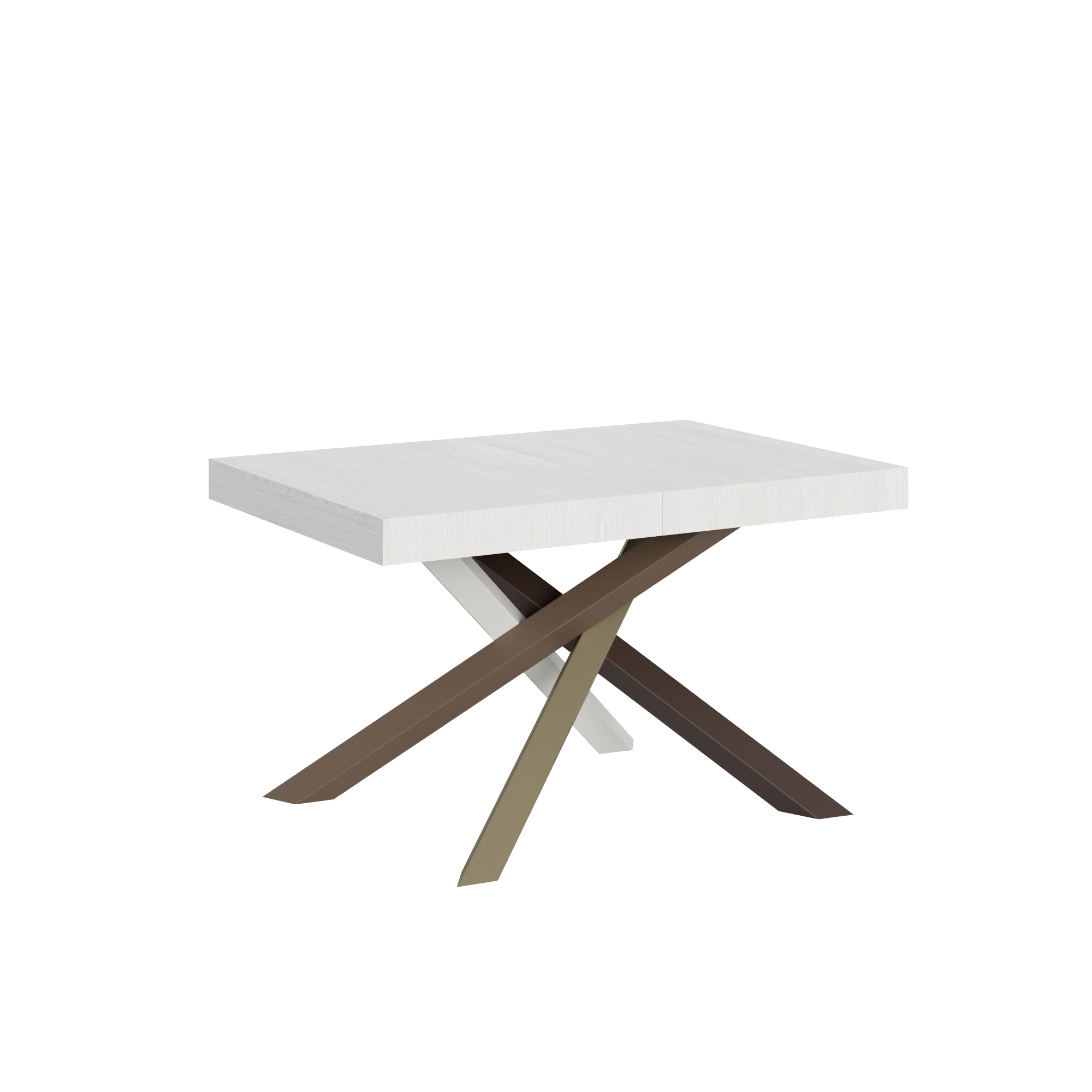 Mesa extensible 90x120/224 cm Volantis Estructura Fresno Blanco 4/C - Itamoby