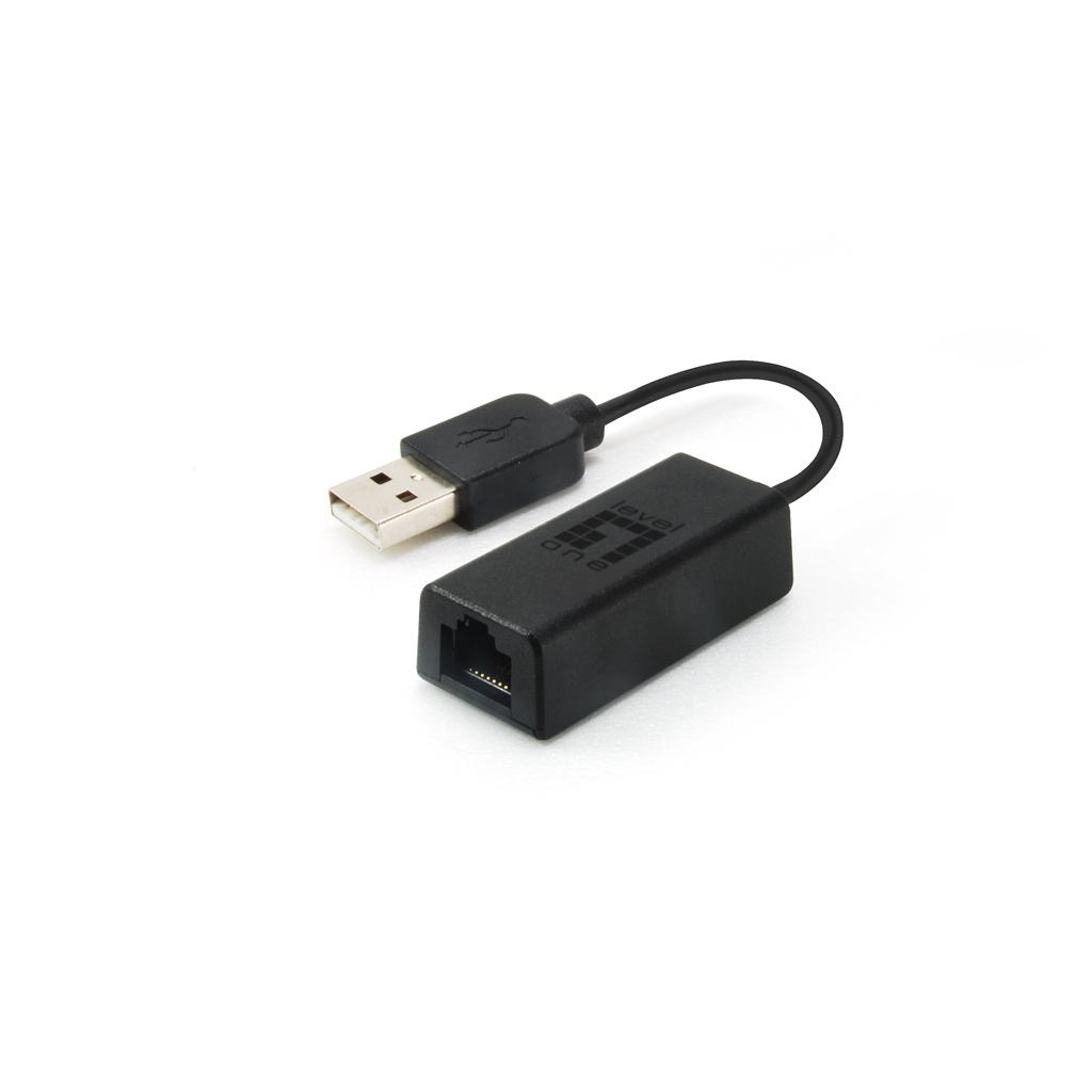 Level One Adaptador USB Ethernet Levelone 10/100 Mbps - Conexión Rápida y Fácil - Mac Compatible