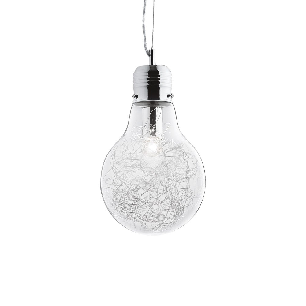 Ideal Lux Luz De Suspensión Moderna Metal Transparente Luz E27 Pequeño Talla 1