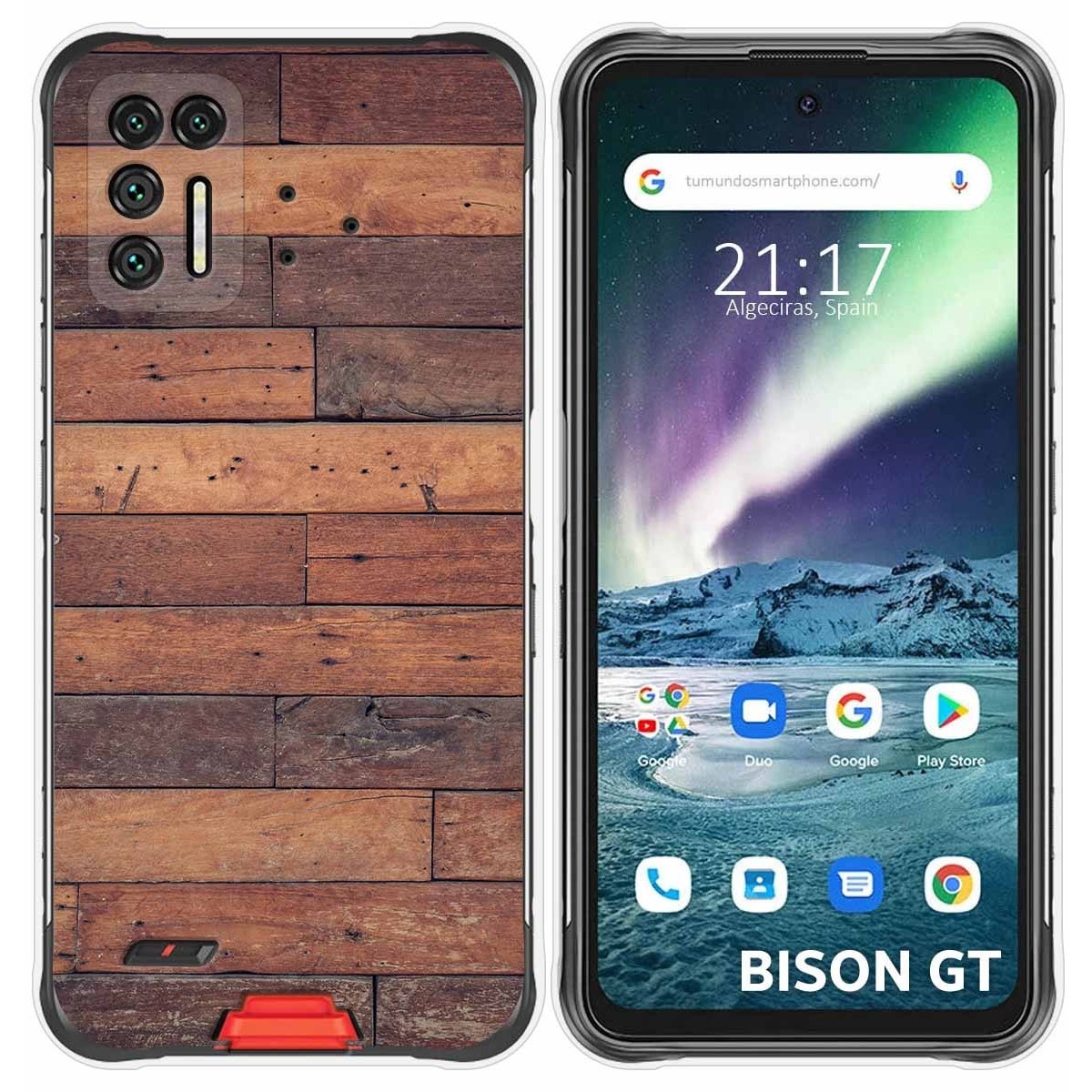 Funda Silicona para Umidigi Bison GT diseño Madera 03 Dibujos