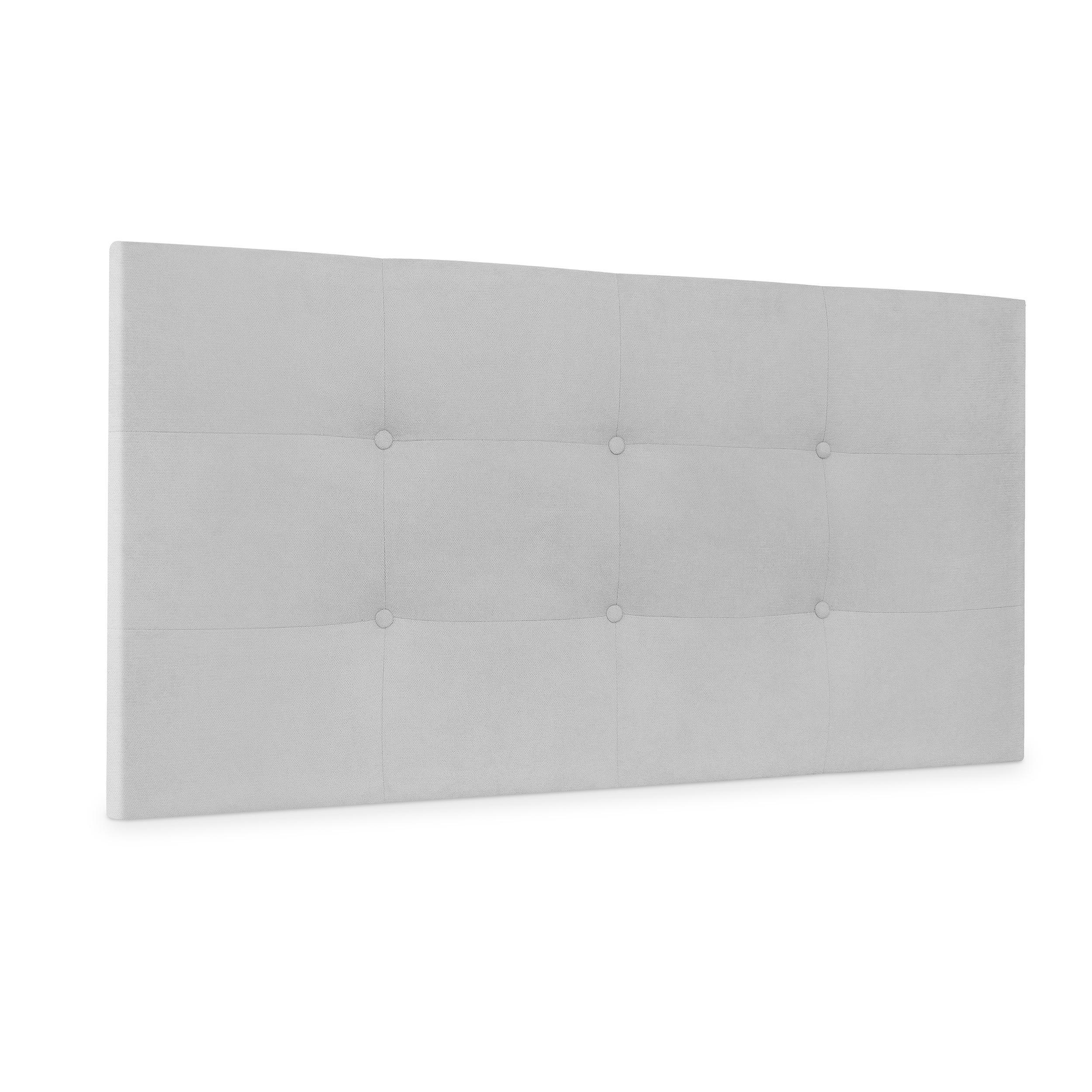 DHOME Cabecero Capitone Tapizado Polipiel o Tela Acualine con 8cm de Grosor Cabezales de Cama Acolchado Capitoné Cabeceros de Cama (Gris Perla Tela)