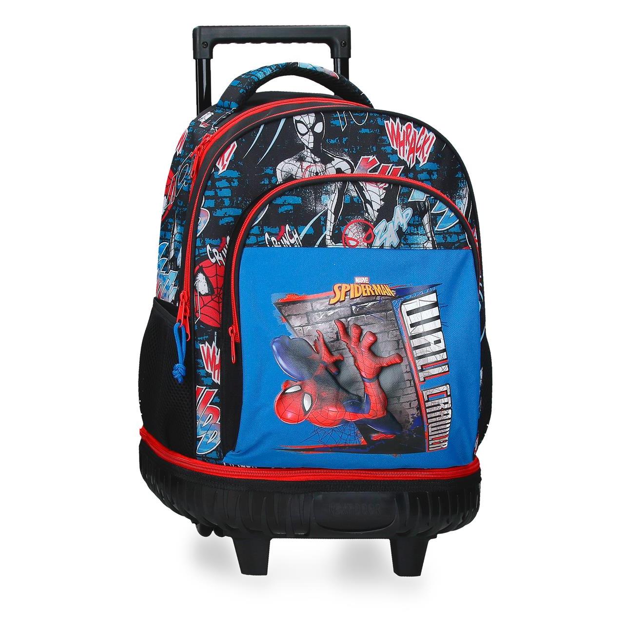 Mochila compact desmontable Spiderman Wall Crawler Negro 32 cm x 43 cm x 21 cm