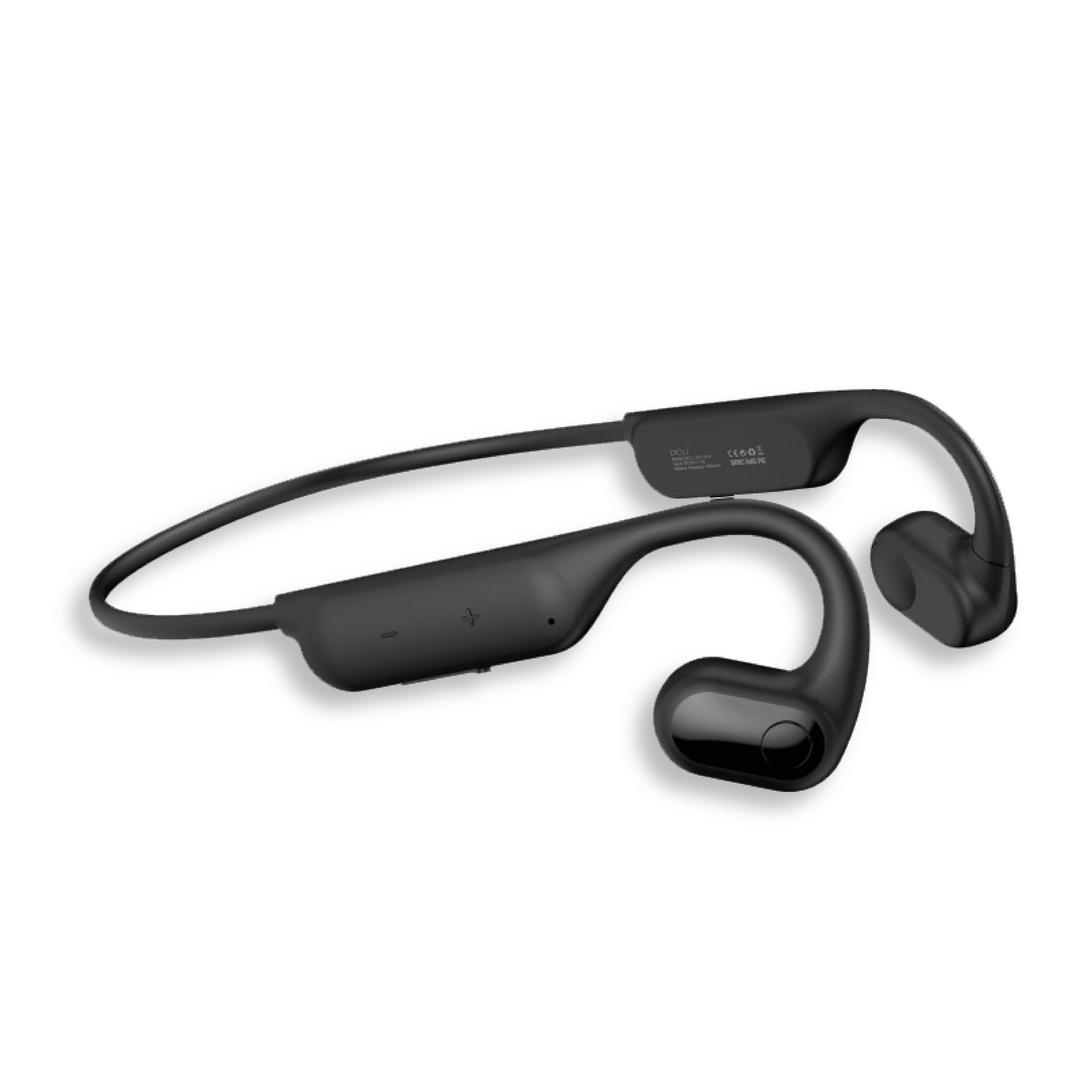 DCU Tecnologic - Bluetooth Open-Ear Air Conduction - Tiempo de Uso Continuo 15h (una Sola Carga) - Color: Negro