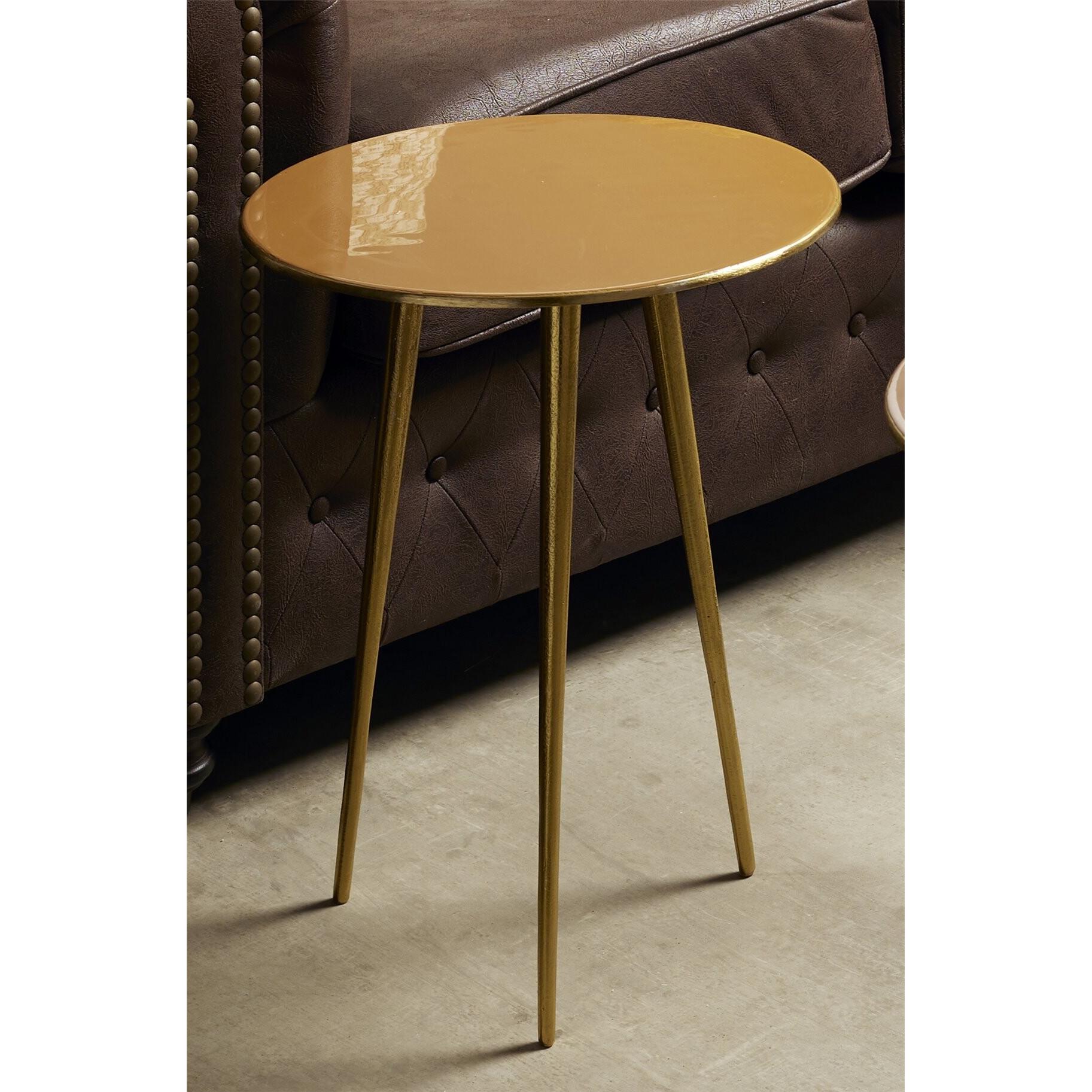 Mesa aux. mostaza c/3p. oro 40dx50 cms. 40dx50 cms. El mejor complemento para tu hogar lo encontrarás aquí.
