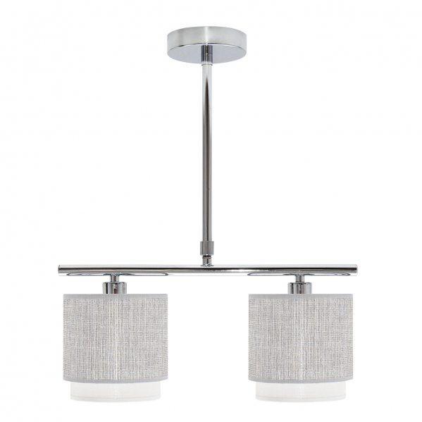 Lampara Kenya 2xe14 Gris/blanca de FABRILAMP.
