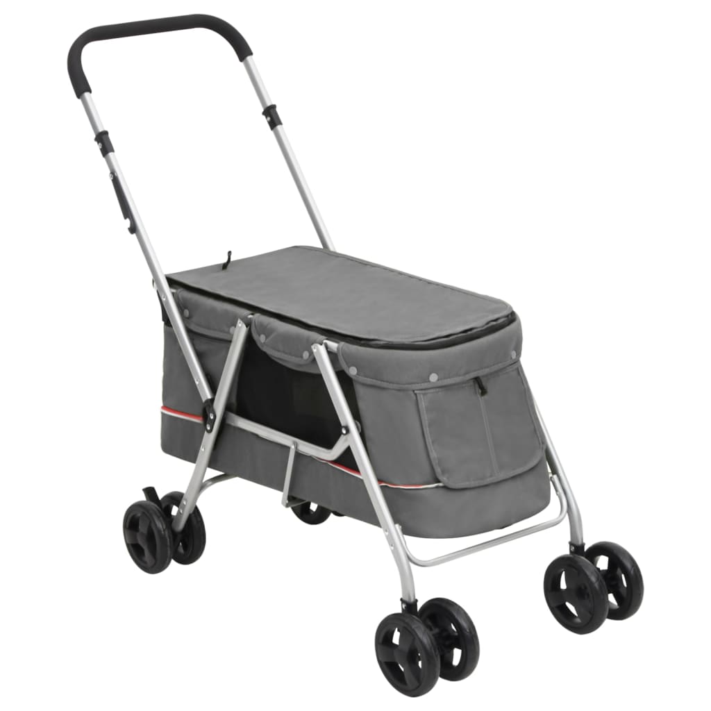 vidaXL Cochecito para perros plegable tela lino 100x49x96 cm