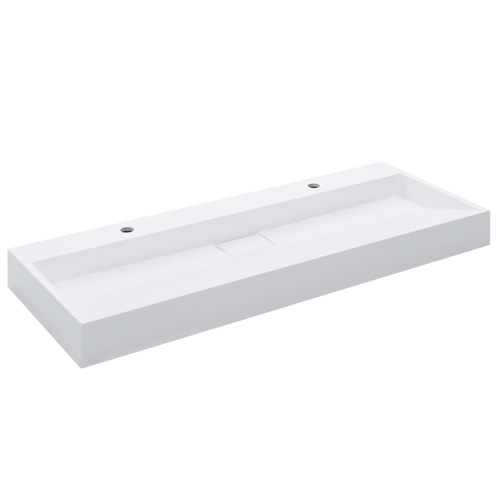 vidaXL Lavabo Resina Mineral/Mármol Blanco Sanitario Baño Grifo Dimensiones 59.3 x 35.1 x 10.7 cm,  50 x 38 x 13 cm,  60 x 38 x 11 cm y mas