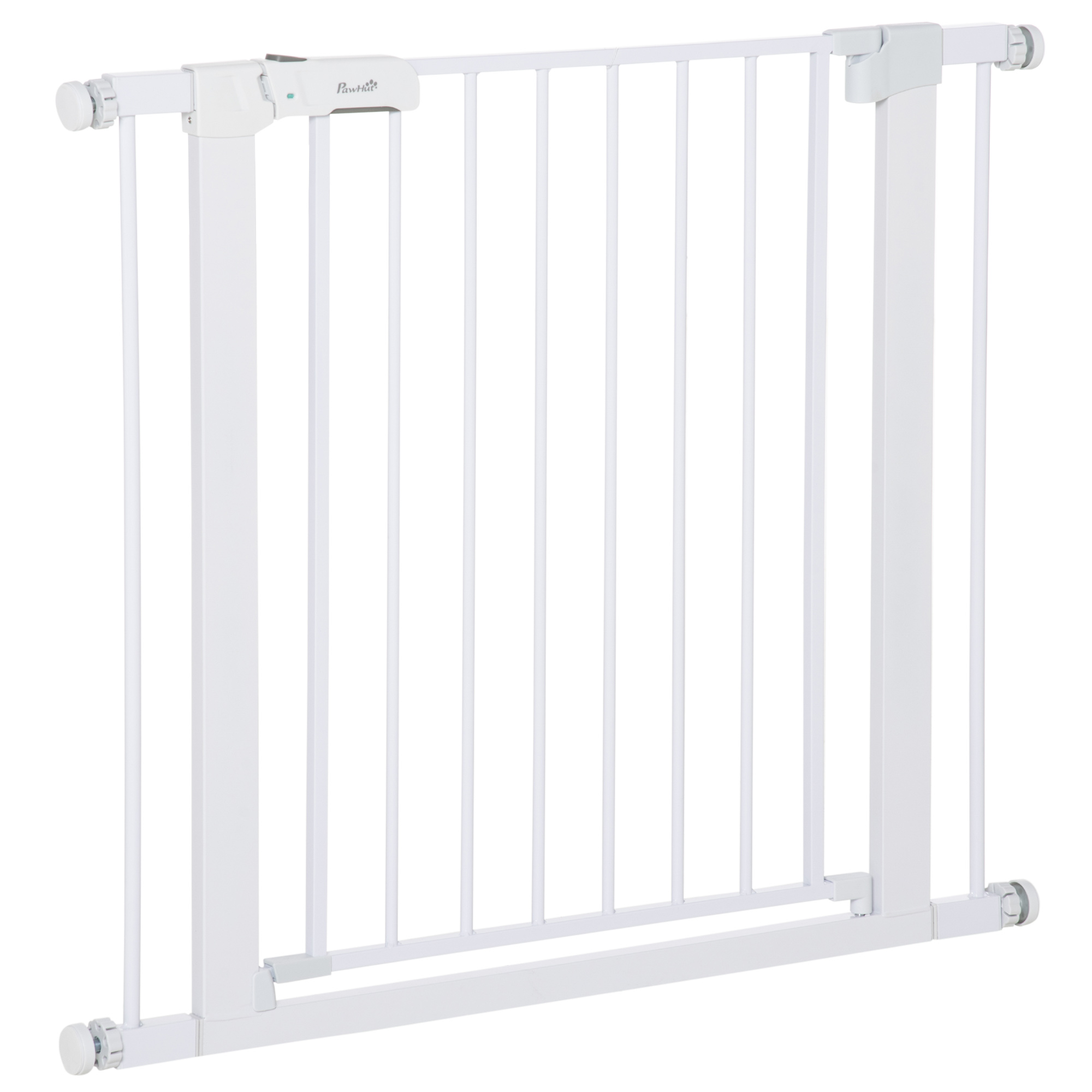 PawHut Barrera de Seguridad Extensible Puertas y Escaleras Metálica para  Perros y Bebé Barrera Puertas Mascota 76-107x76 cm