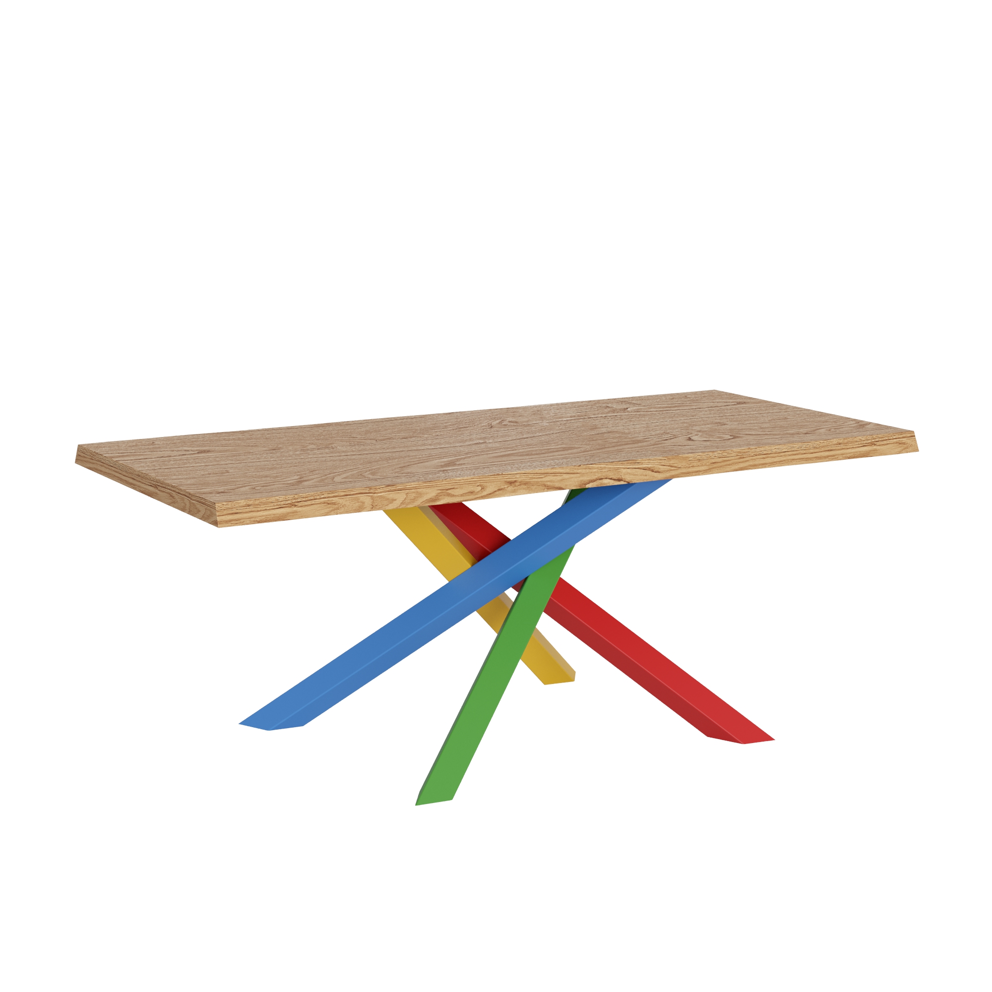 Mesa extensible 90x180/280 cm Versalux patas roble descortezado 4/B - Itamoby