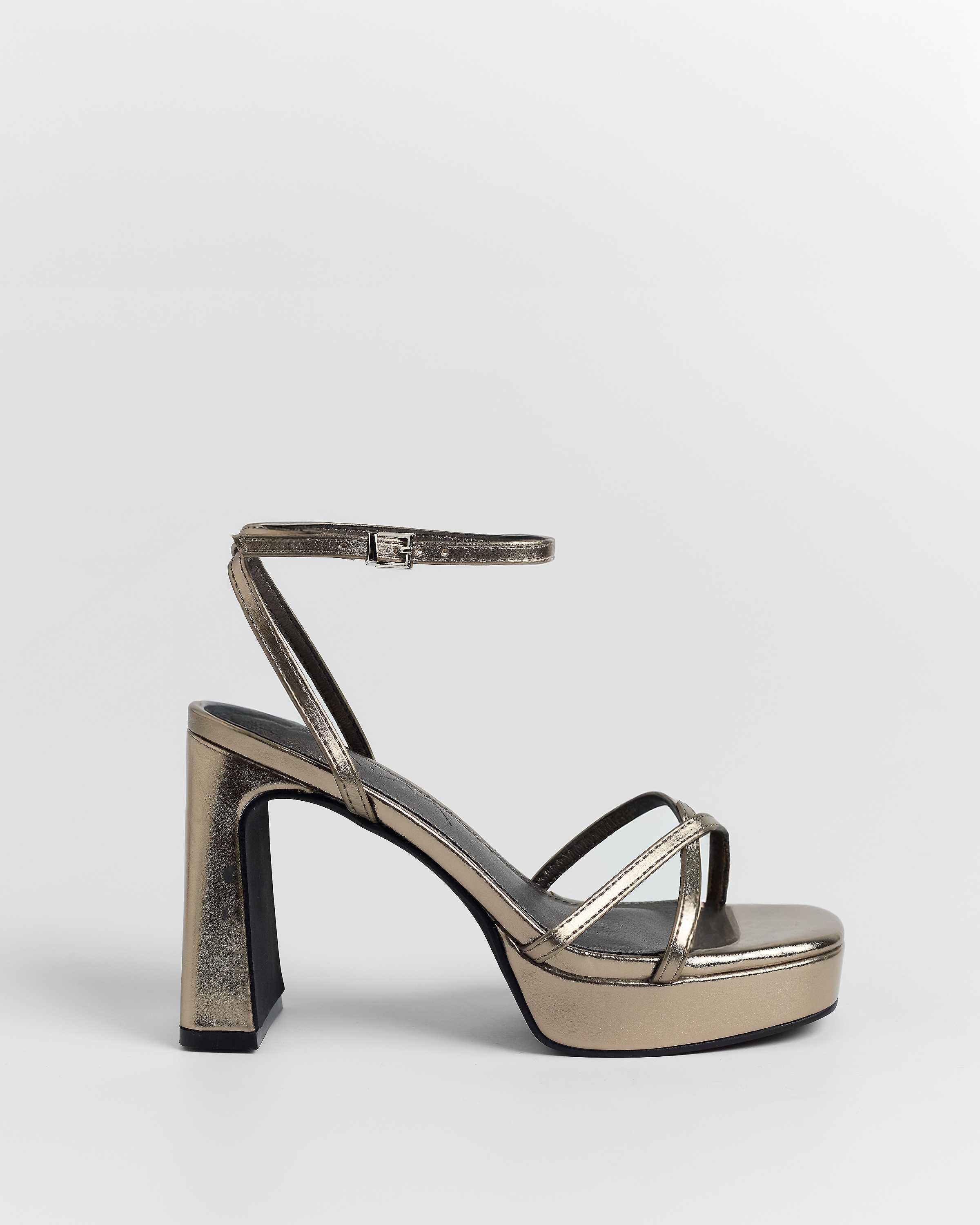 Mim Shoes GRETA METALIZADO Sandalia de tacón Mujer 6696349565022
