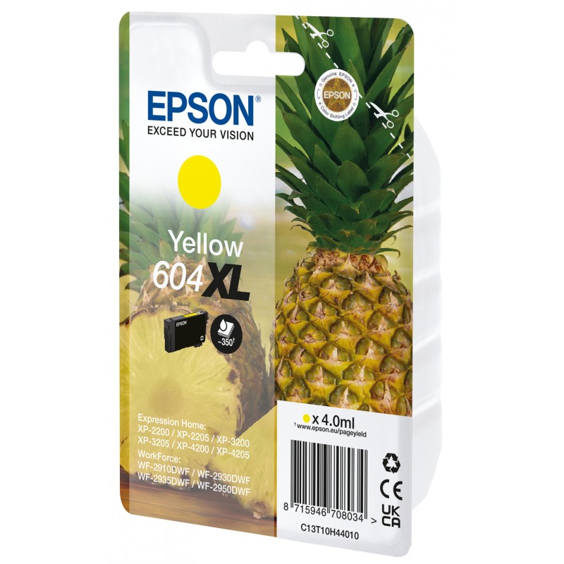 Epson - 604XL cartucho de tinta 1 pieza(s) Original Amarillo C13T10H44020