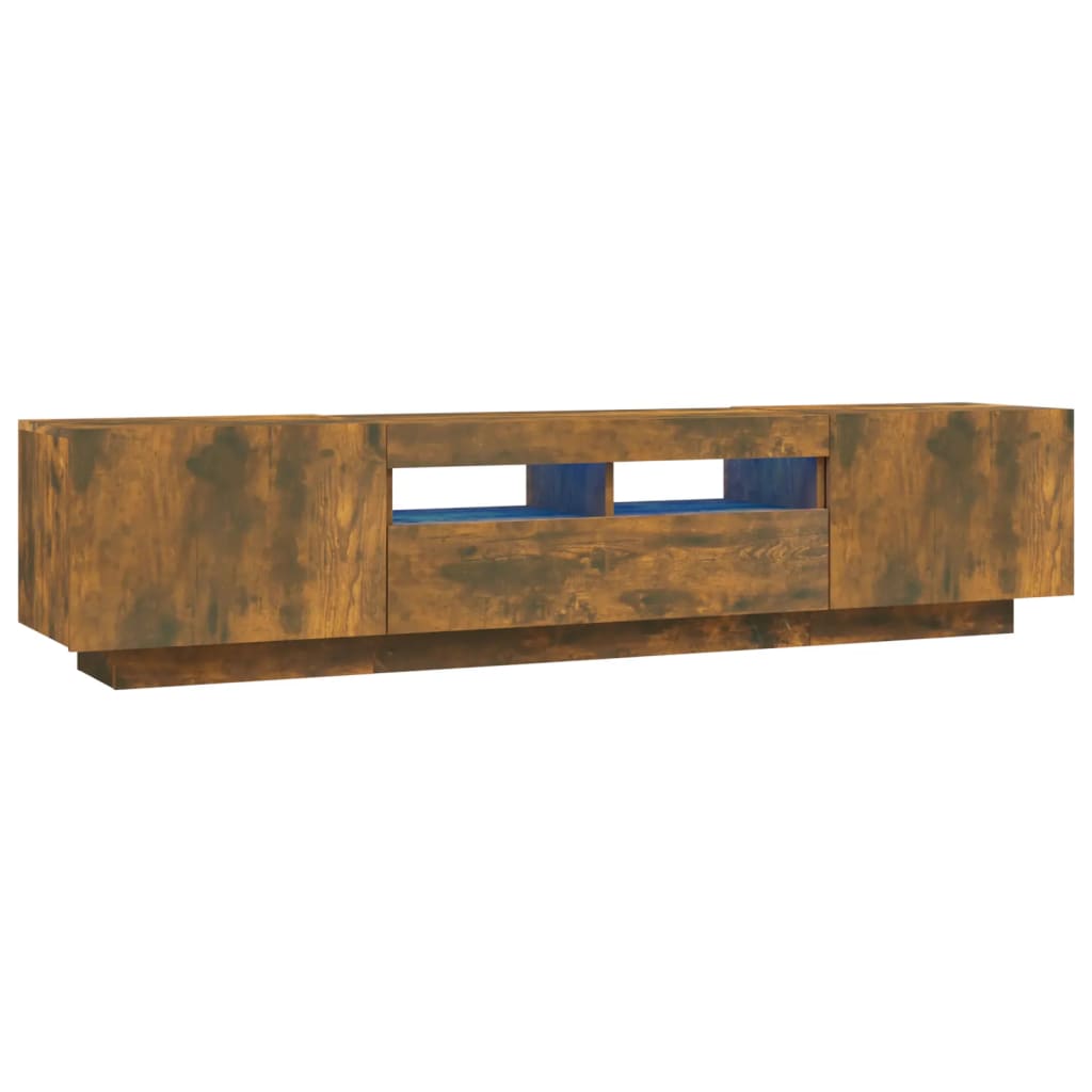 vidaXL Mueble para TV con luces LED 180x35x40 cm, Mueble de Salon, Mueble TV, Mueble TV salon, Mesa de TV, Mueble tele