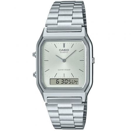 Casio Reloj Analógico para Mujeres de Cuarzo Con Correa en Acero Inoxidable Aq-230a-7amqyes