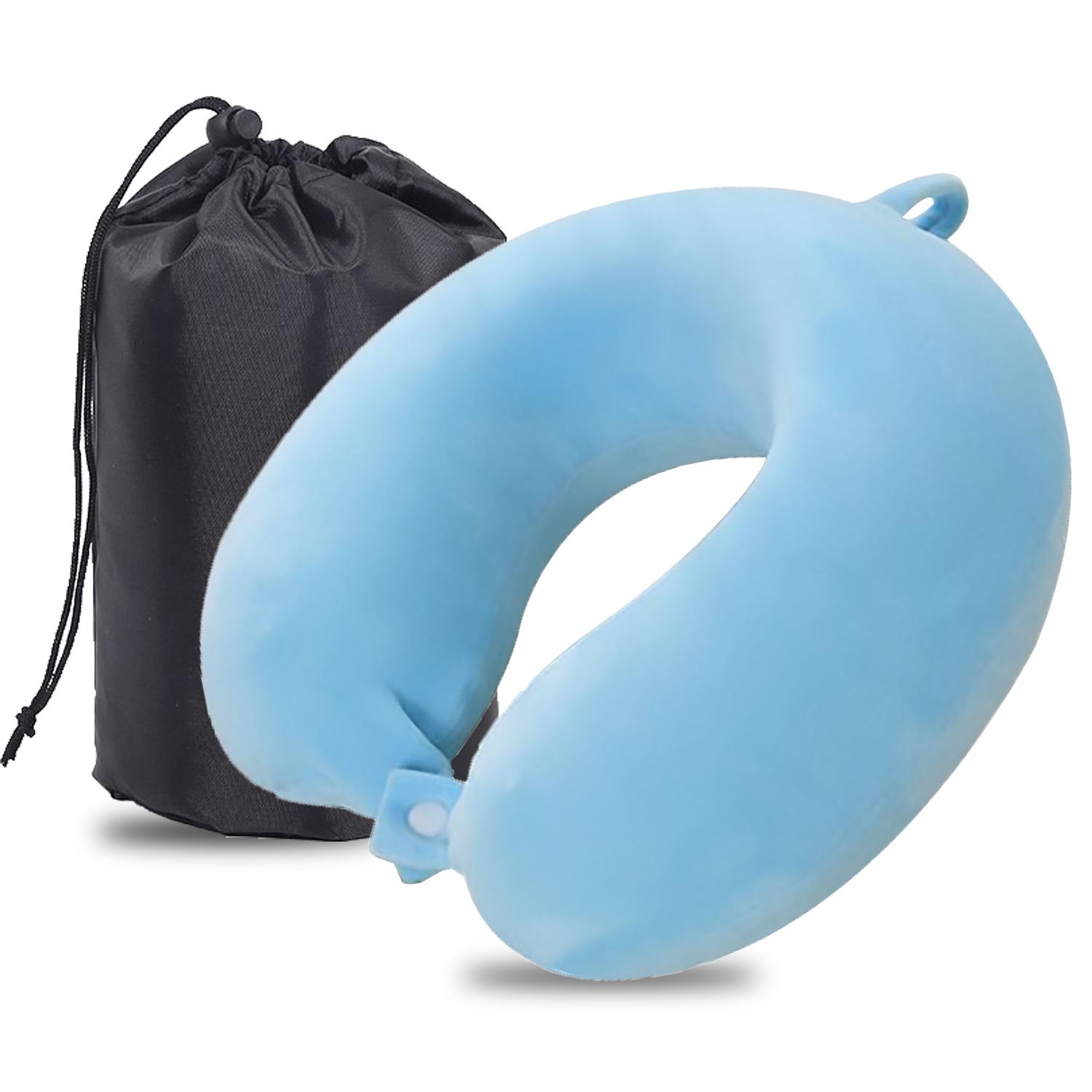 FUREINSTORE Almohada de Cuello para Viaje Viscoelástica de Espuma Memoria, Extra Suave Cojín de Reposo para la Cabeza, Cómoda para la Cervical, Ortopédica Soporte de Nuca para Viajar Coche Avión Bus