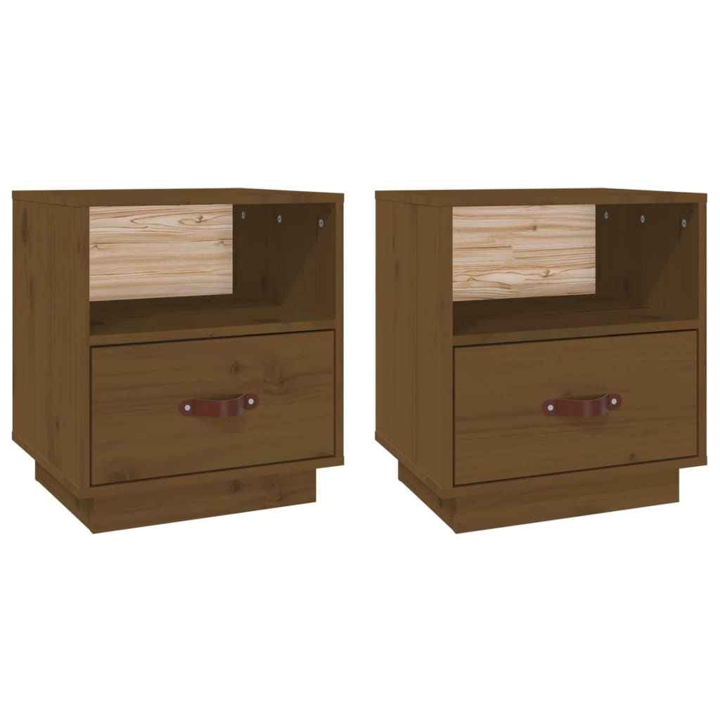 Vidaxl Mesita de Noche Madera Maciza Pino 40x34x45 Cm