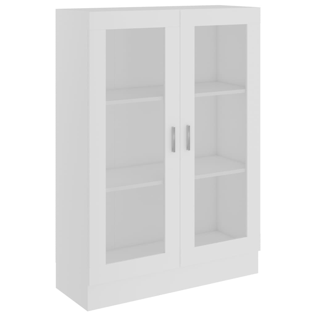 Vidaxl Vitrina Madera Contrachapada 82,5x30,5x115 Cm Blanco/Negro/Roble Sonoma - Mueble Almacenaje Estantería